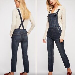 Free People Washed Denim Overall size 27